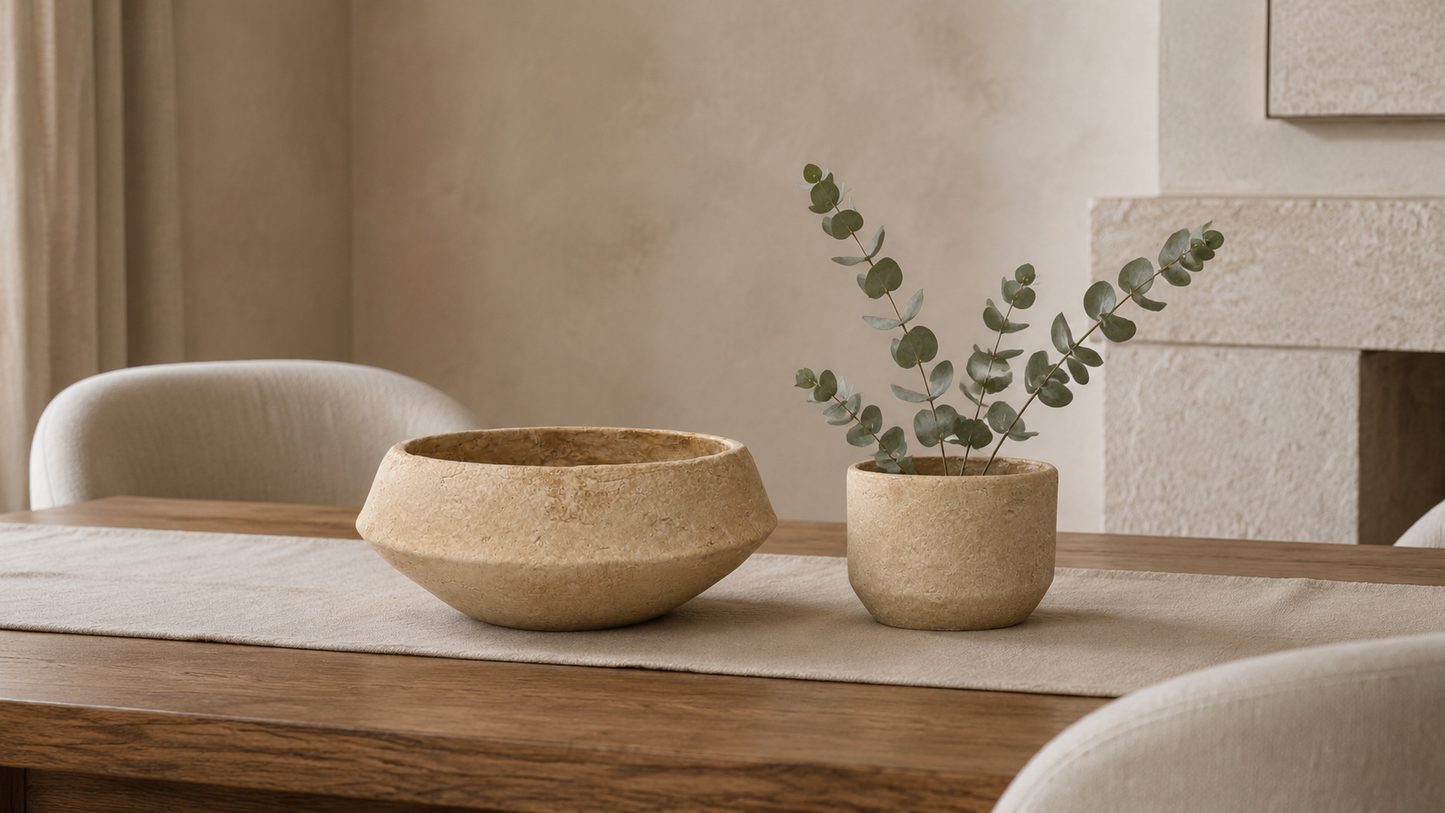 Henrietta Sculptural Cement Bowl Planter