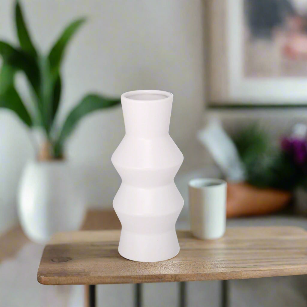 Cyrene Double Saucer Design Ceramic Vase