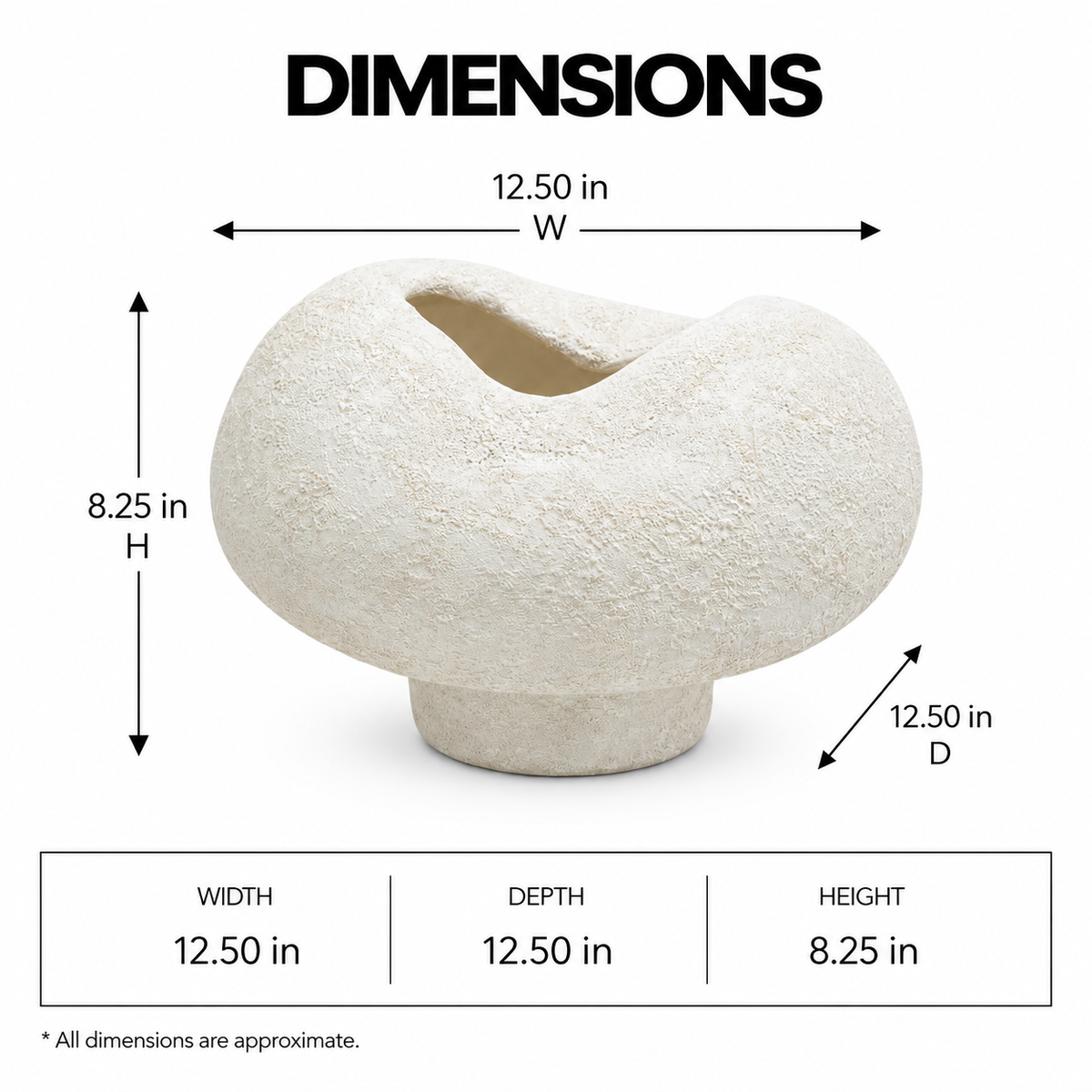 Lane Sculptural Pedestal Ceramic Vase