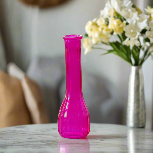 Elira Ribbed Bud Vase-Urban Trends Collection-Urban Trends Collection