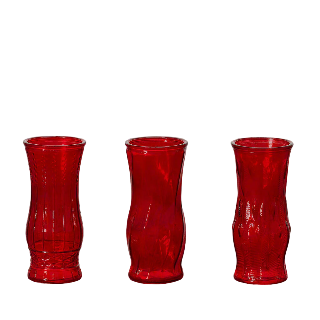 Quara Classic Machine Made Glass Vase – Set of 3