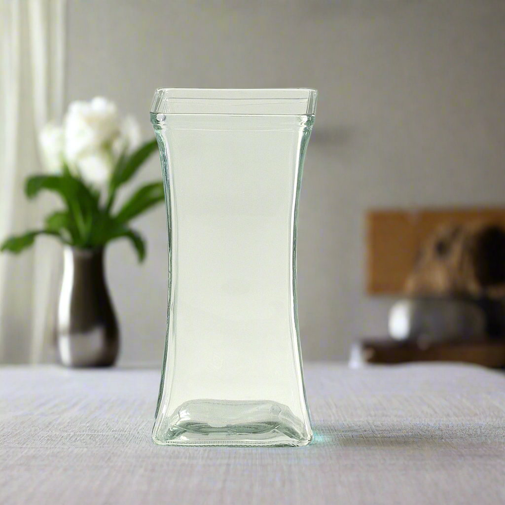 Keira Flared Glass Vase-Urban Trends Collection-Clear-Urban Trends Collection