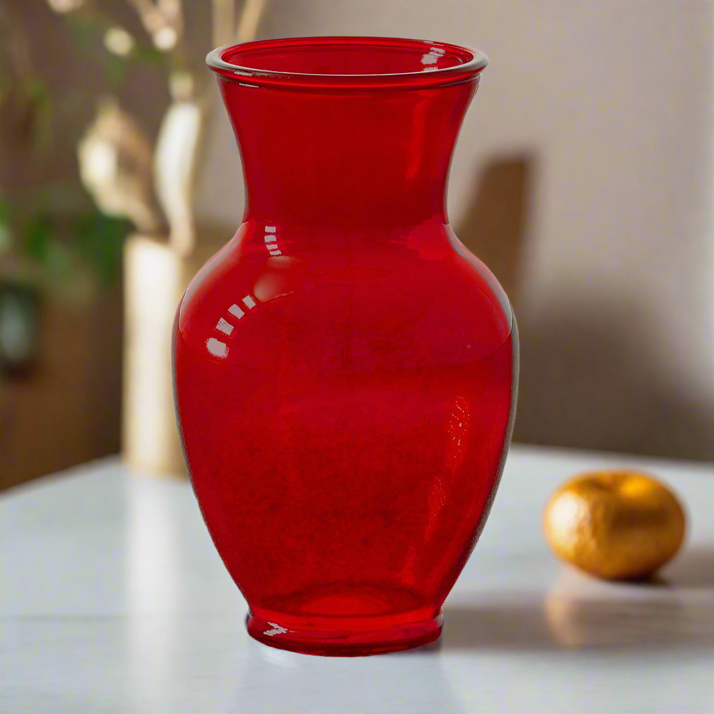 Pavia Ginger Glass Vase-Urban Trends Collection-Large-Red-Urban Trends Collection