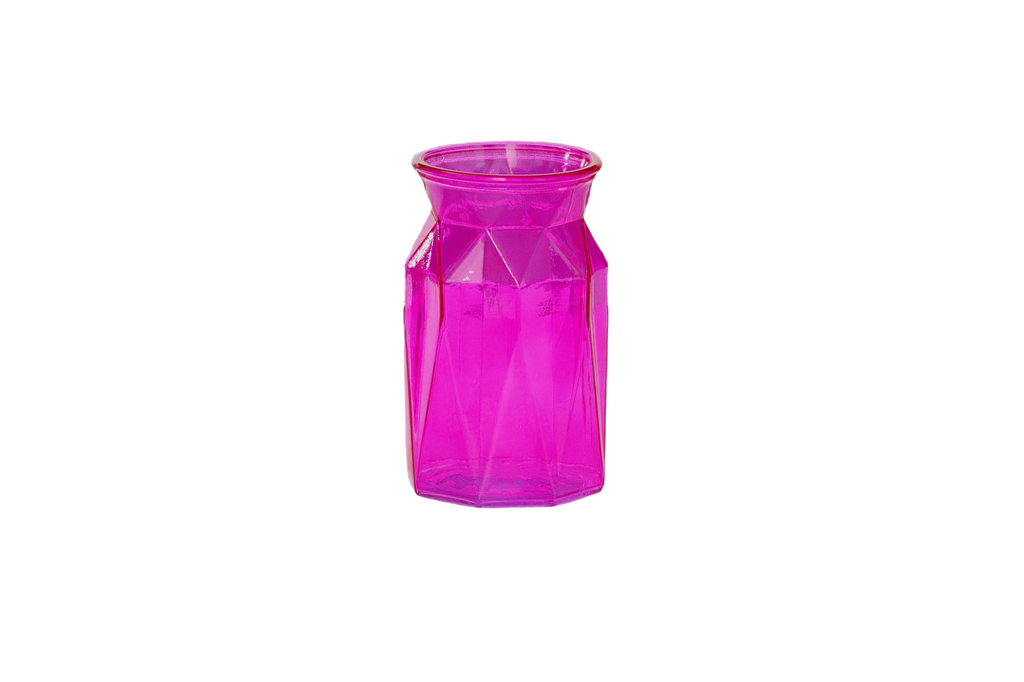 Ava Clear Glass Vase-Urban Trends Collection-Pink-Urban Trends Collection