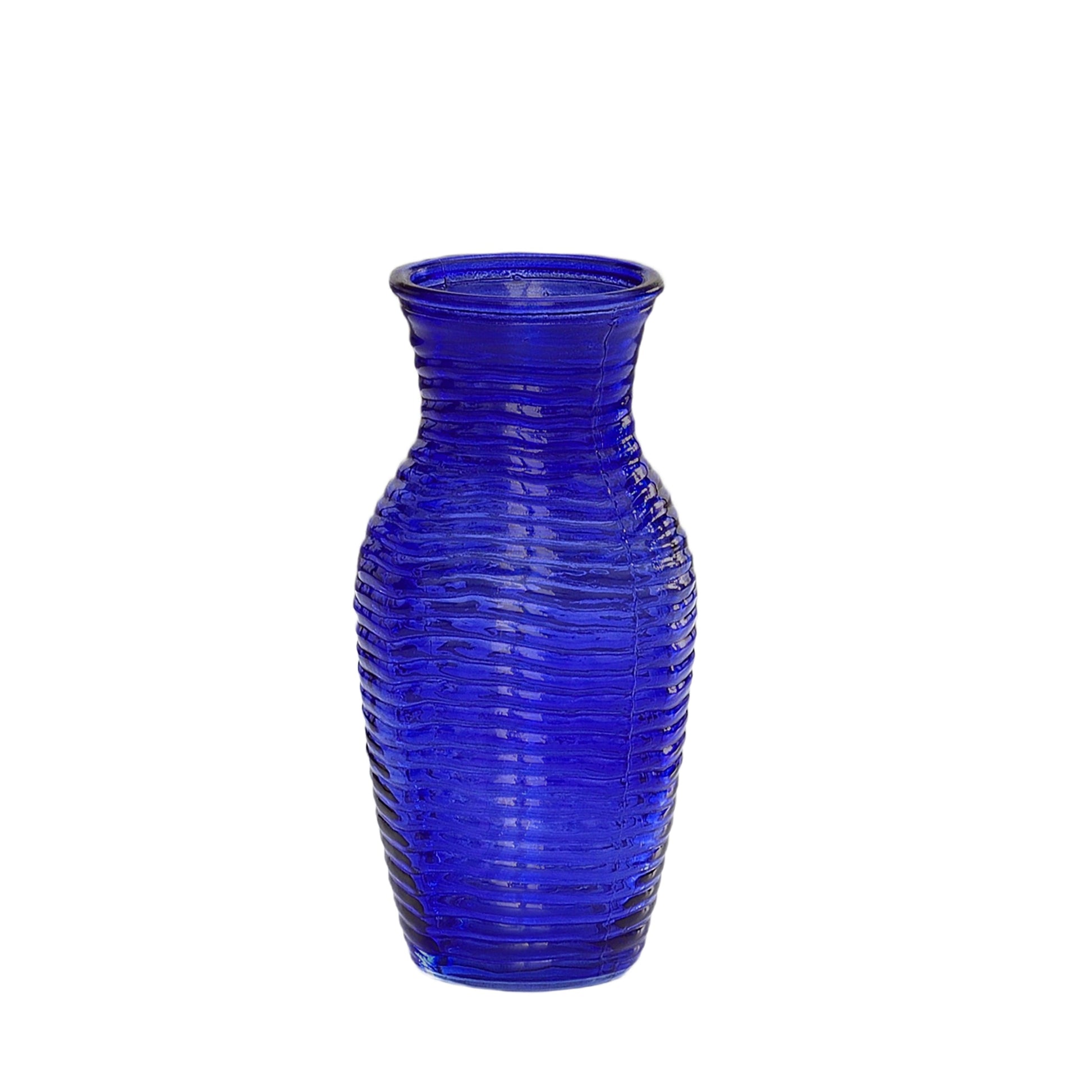 Feliz Ginger Glass Vase with Wave Pattern-Urban Trends Collection-Urban Trends Collection