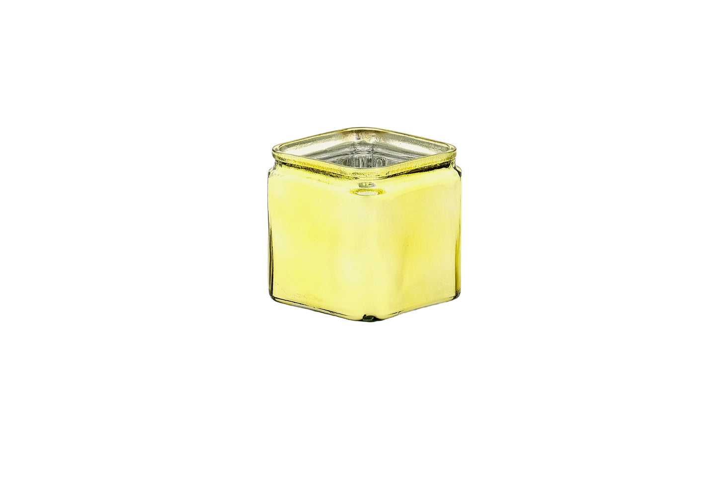 Juno Glass Cube Vase-Urban Trends Collection-Gold-Urban Trends Collection