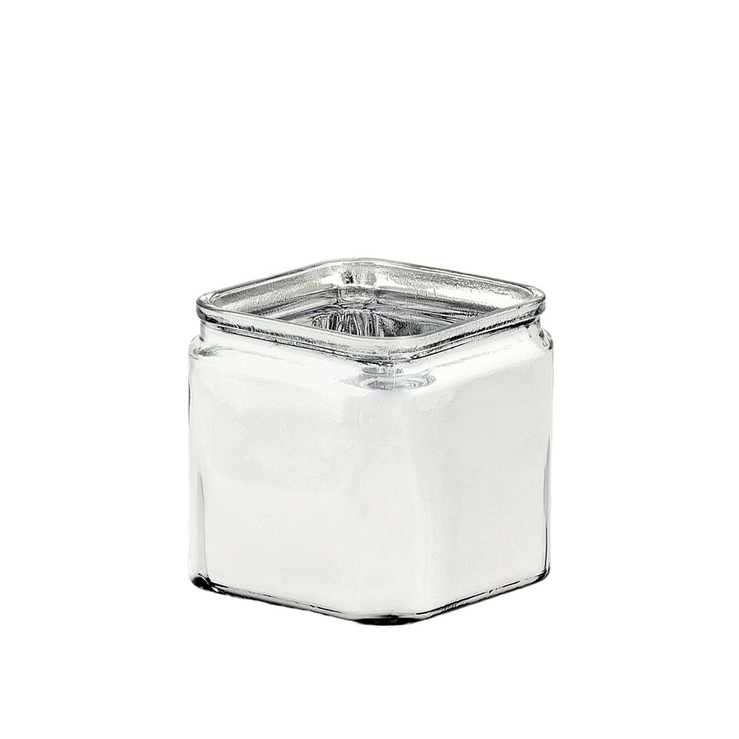 Juno Glass Cube Vase-Urban Trends Collection-Silver-Urban Trends Collection