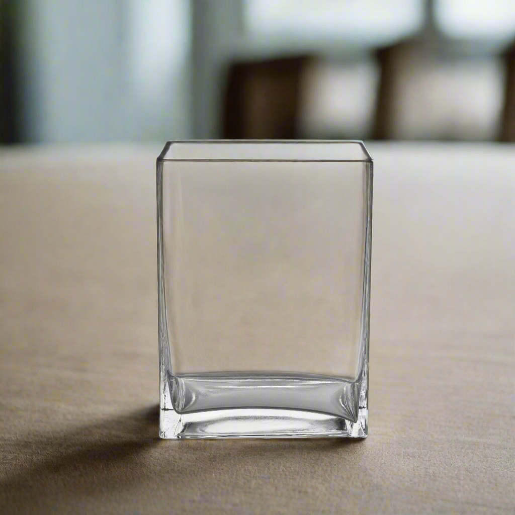 Nexa Clear Glass Block Vase