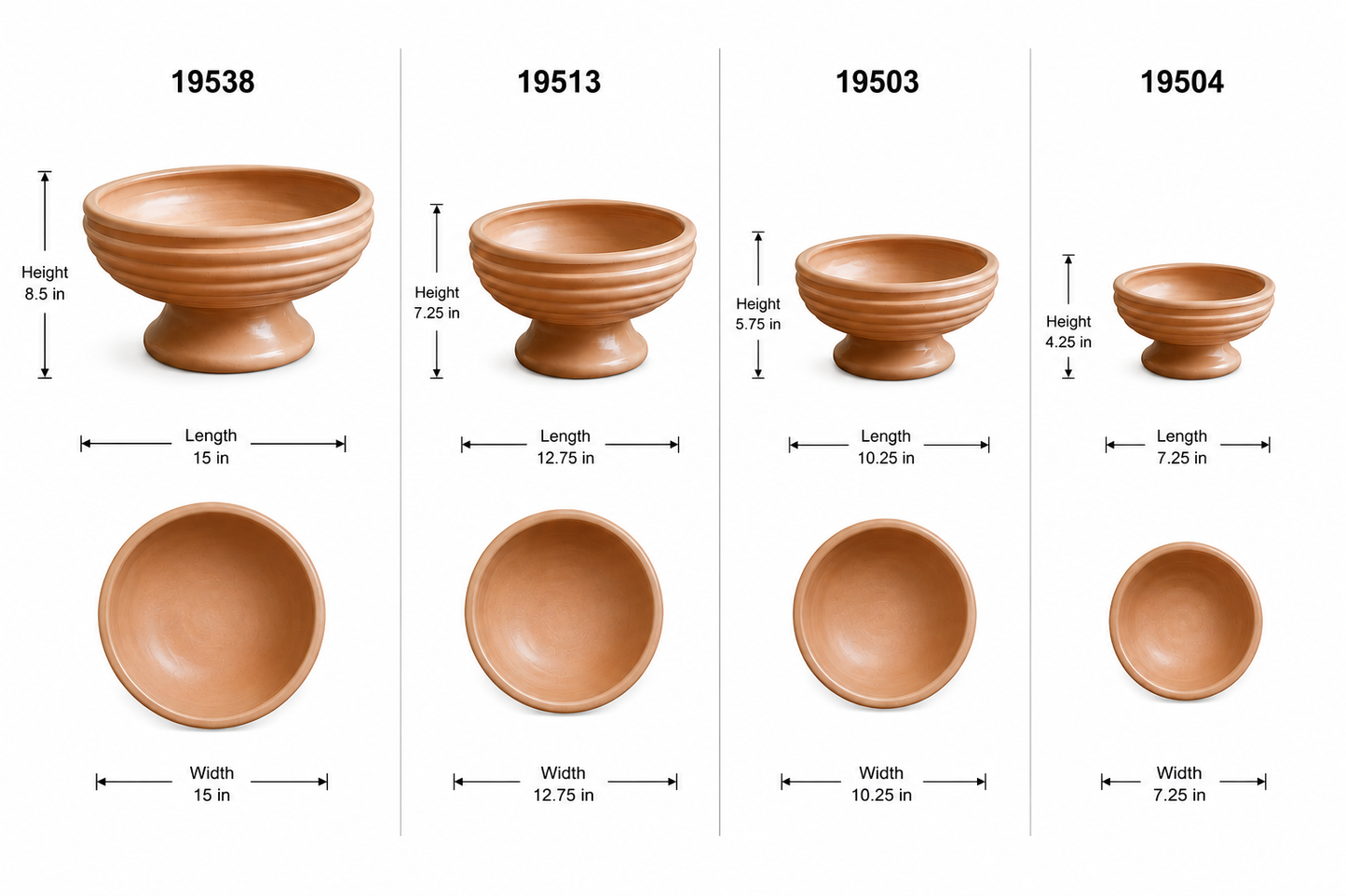 Nivea Pedestal Bowl Planter