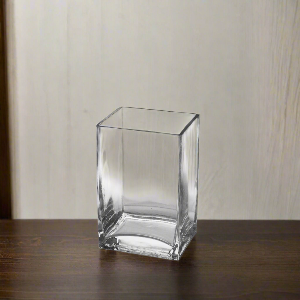 Harriet Clear Glass Block Vase