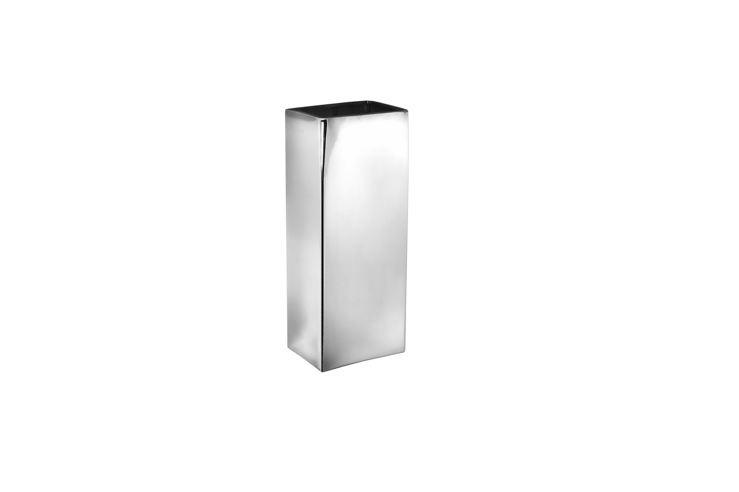 Rectangle Glass Vase-Urban Trends Collection-Silver-4x3x10-Urban Trends Collection