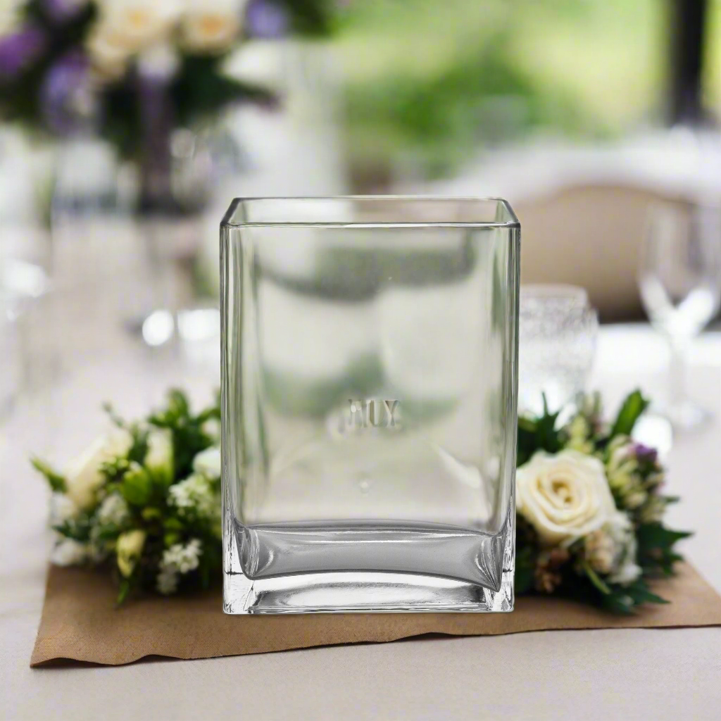 Nexa Clear Glass Block Vase