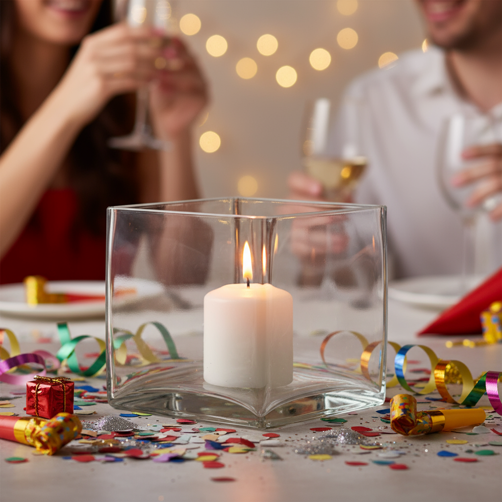 Bria Square Glass Vase