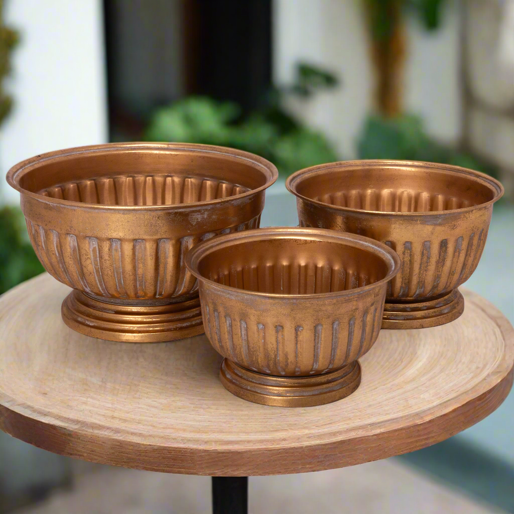 Fynora Metal Planter Set (Set of 3)