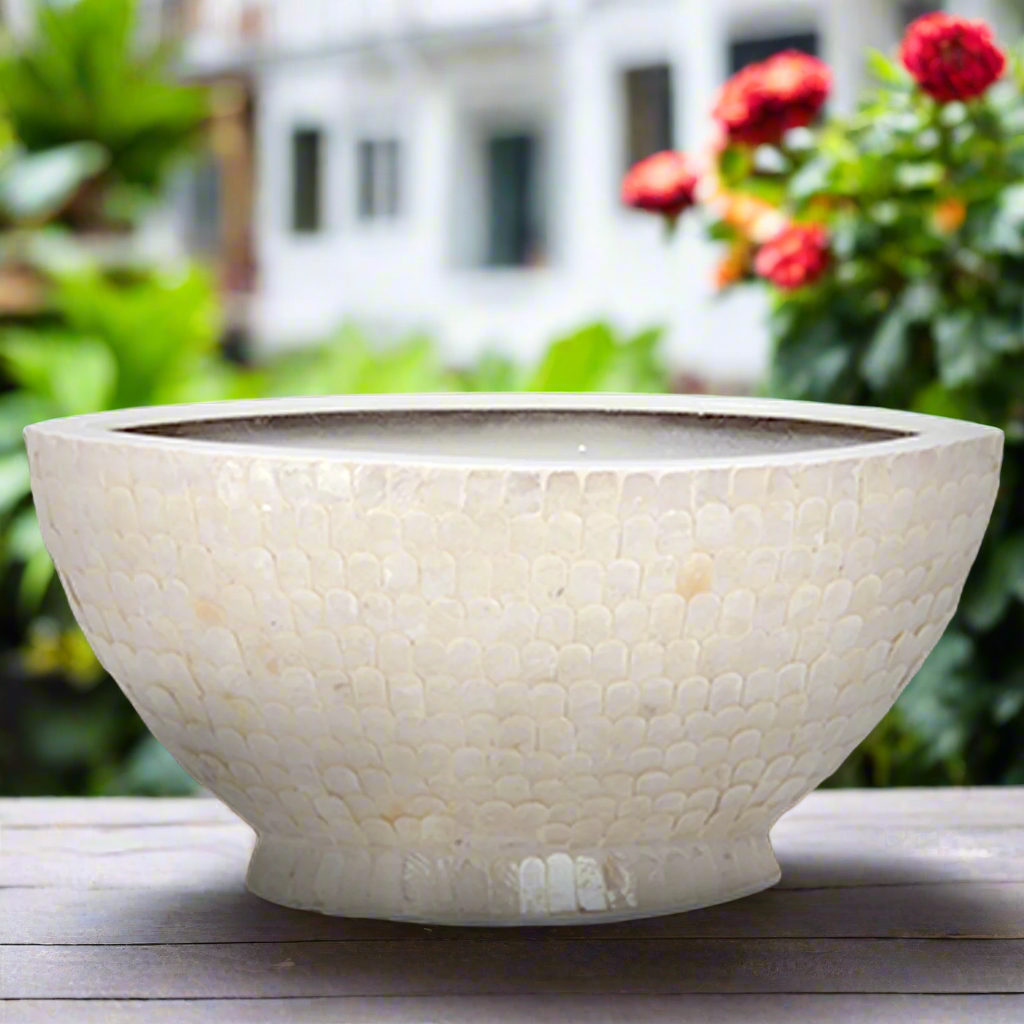 Kaelenn Ceramic Shell Boat Planter