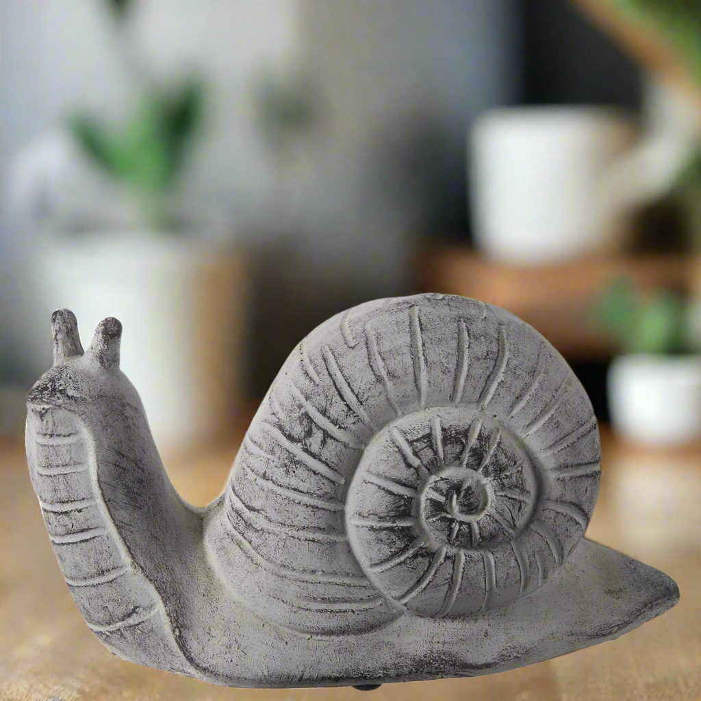 Mariam Cement Snail Figurine