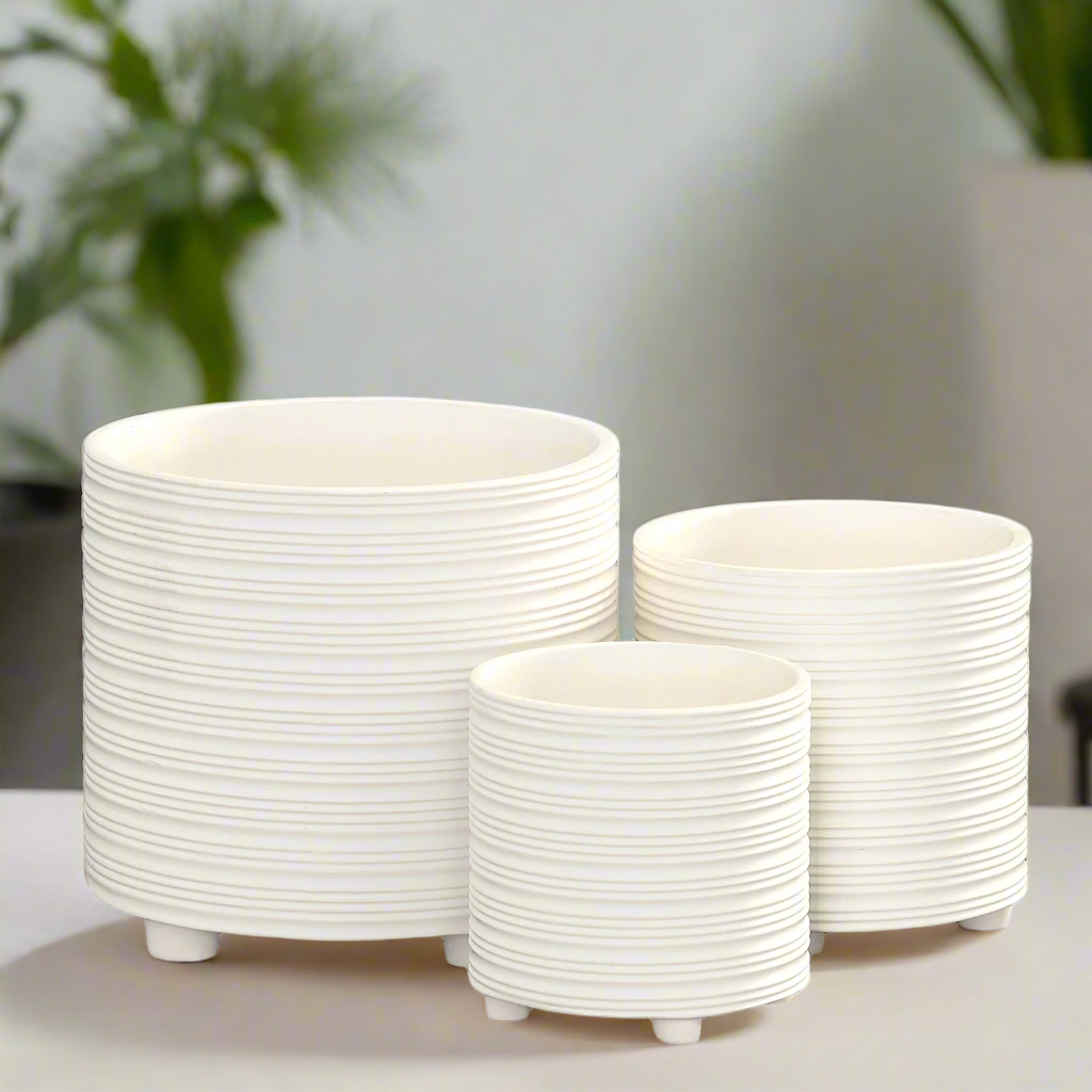 Ribora Quadpod Ceramic Planter Set (Set of 3)