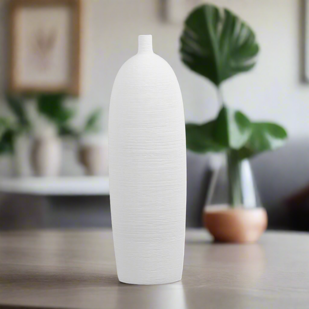 Calvessa Ceramic Tall Cylindrical Vase