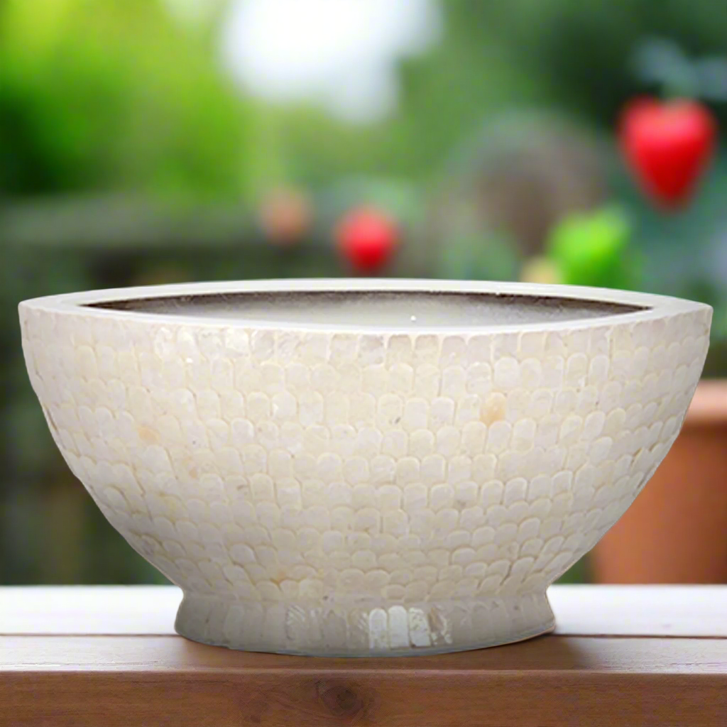 Kaelenn Ceramic Shell Boat Planter