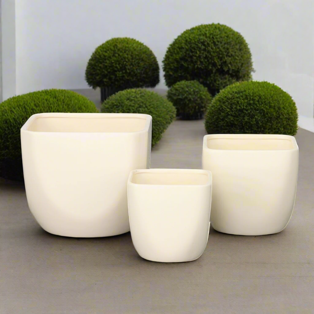 Arama Ceramic Round Planter Set (Set of 3)