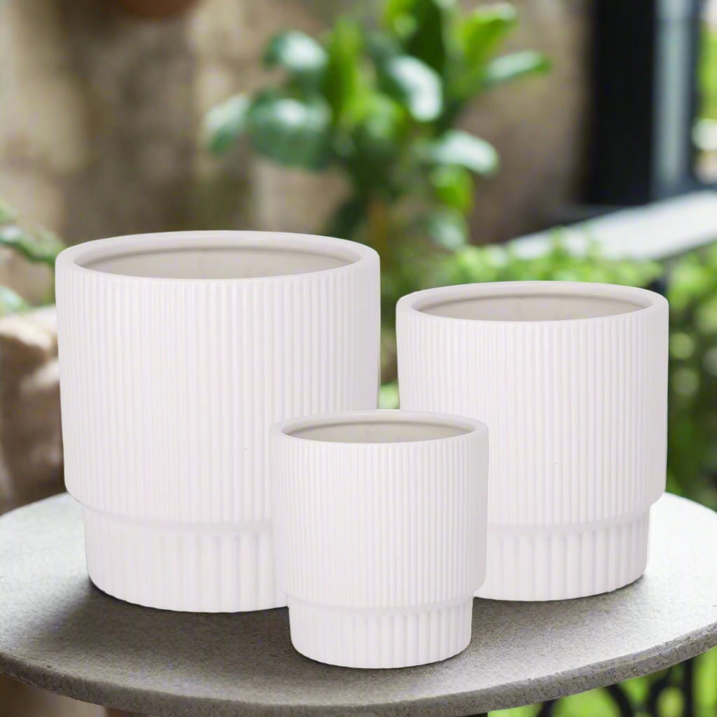 Qyrelle Ceramic Planter Set (Set of 3)