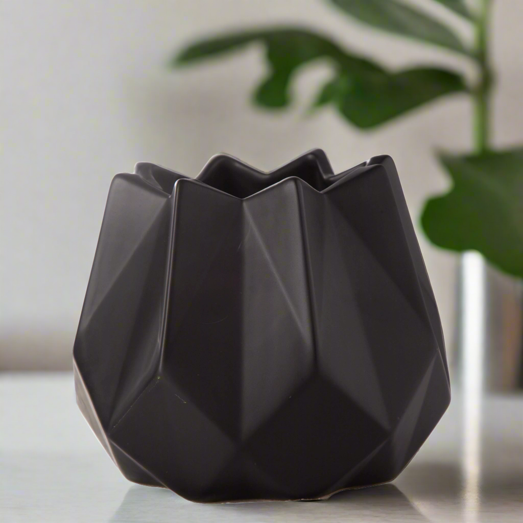 Isari Sloped Geometric Ceramic Planter