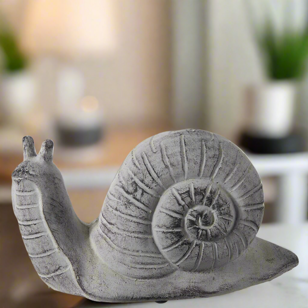 Mariam Cement Snail Figurine