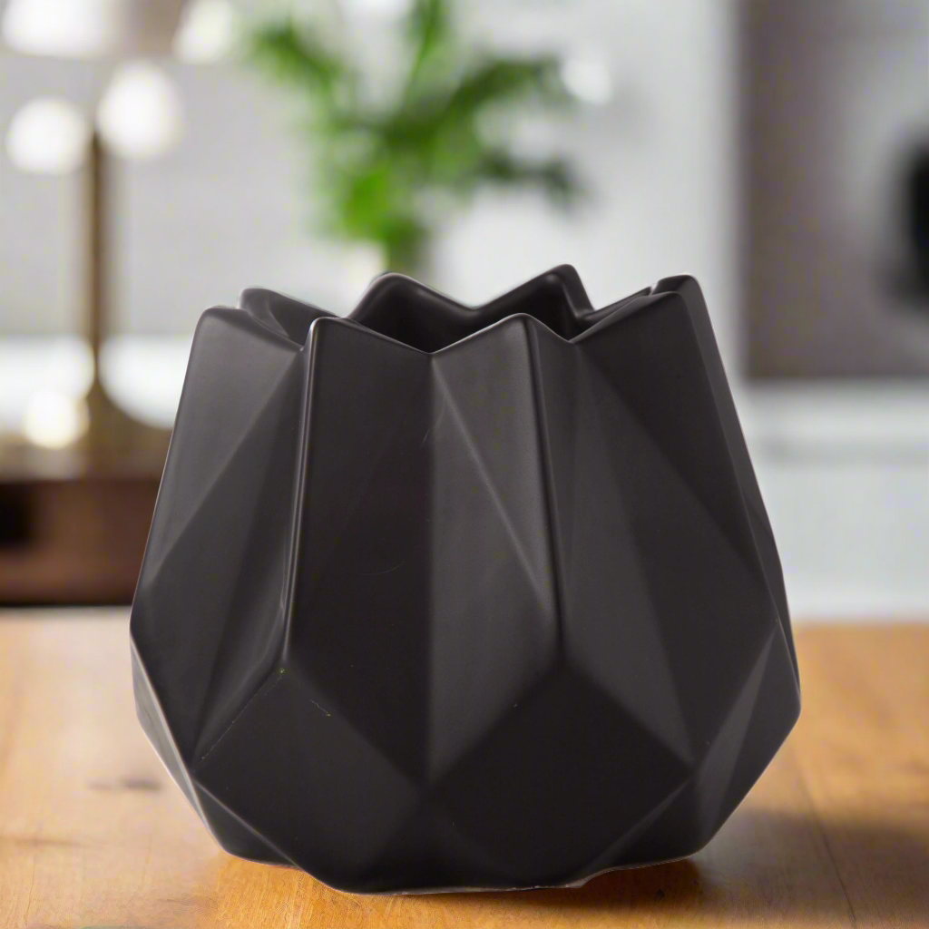 Isari Sloped Geometric Ceramic Planter