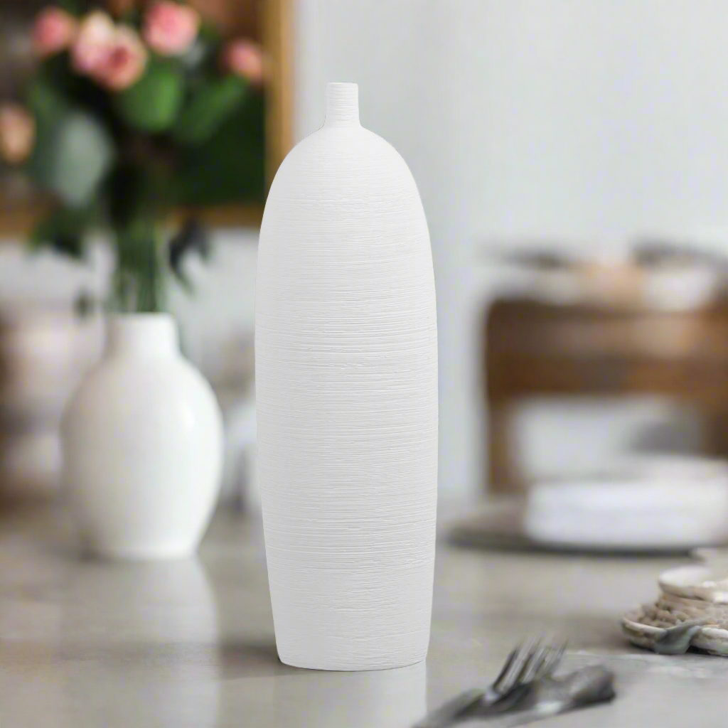 Calvessa Ceramic Tall Cylindrical Vase