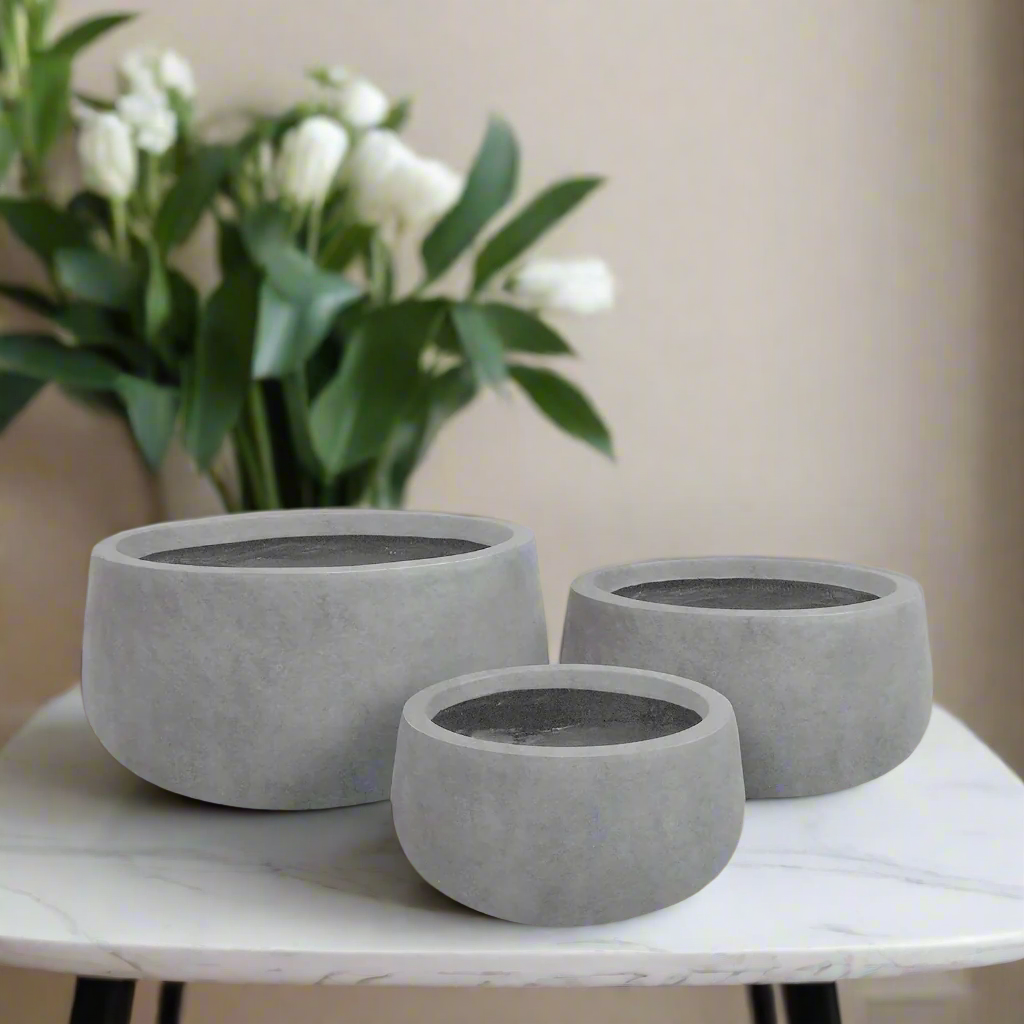 Nerik Fiber Clay Planter Set (Set of 3)