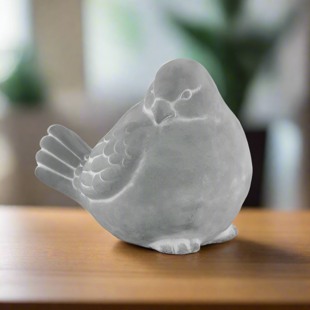 Nevelle Cement Sitting Bird Figurine