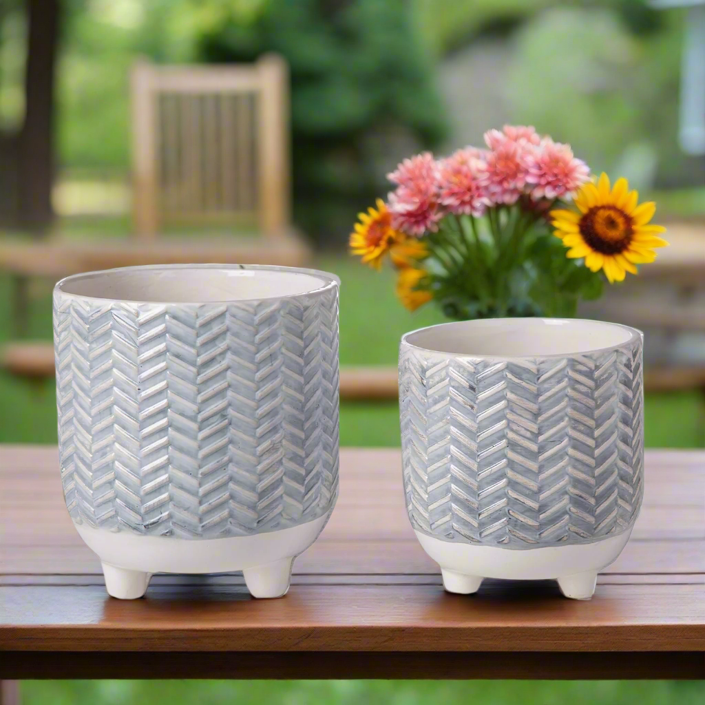 Quendra Geometric Tripod Planter Set (Set of 2)