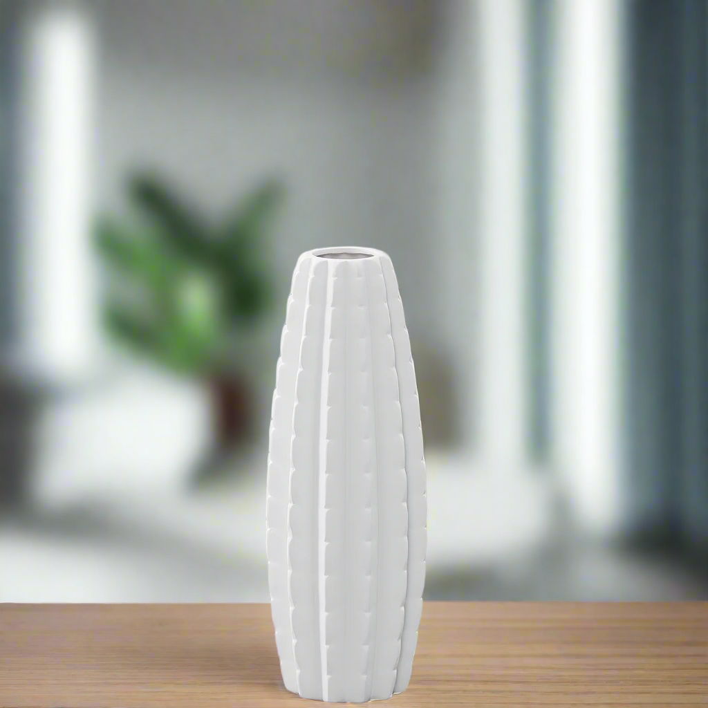 Martha Ceramic Tall Bellied Cylinder Vase