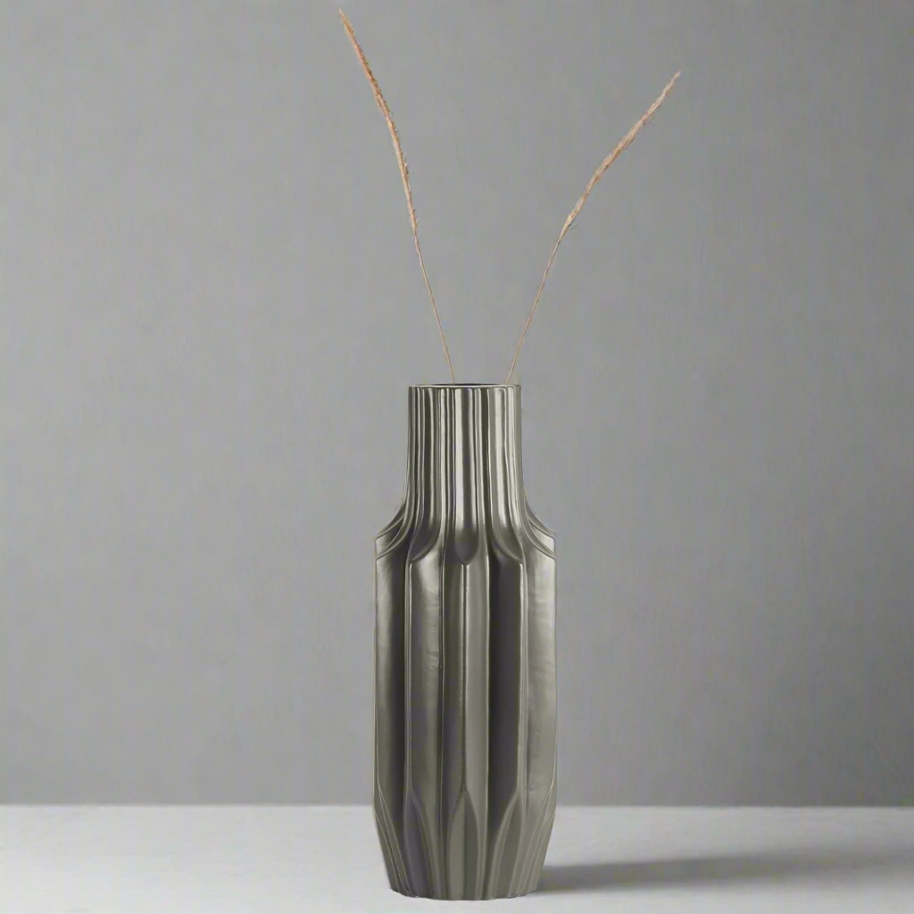 Maeve Ceramic Patterned Wave Vase