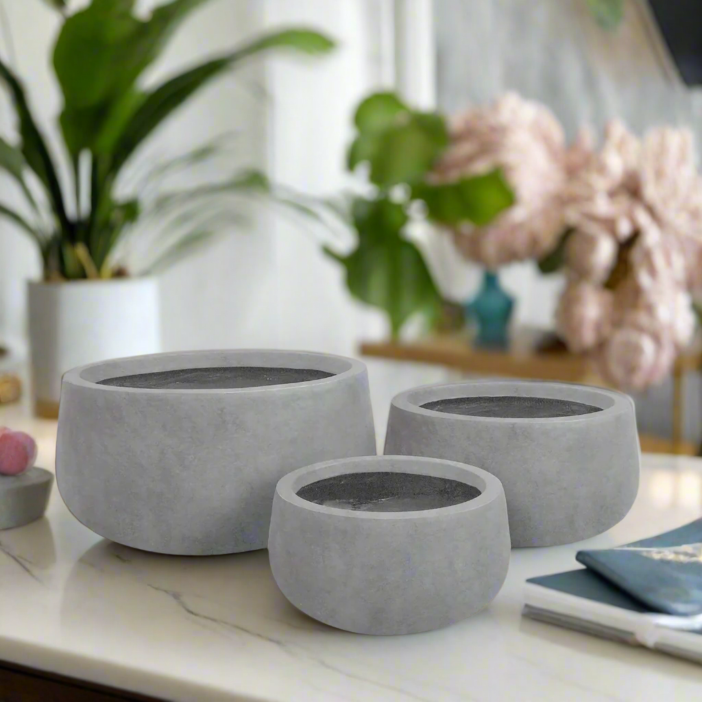 Nerik Fiber Clay Planter Set (Set of 3)