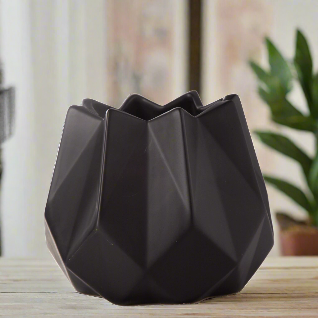 Isari Sloped Geometric Ceramic Planter