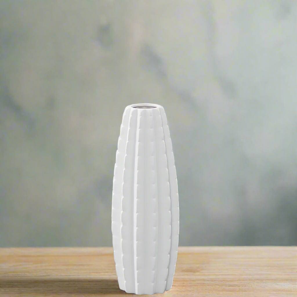 Martha Ceramic Tall Bellied Cylinder Vase