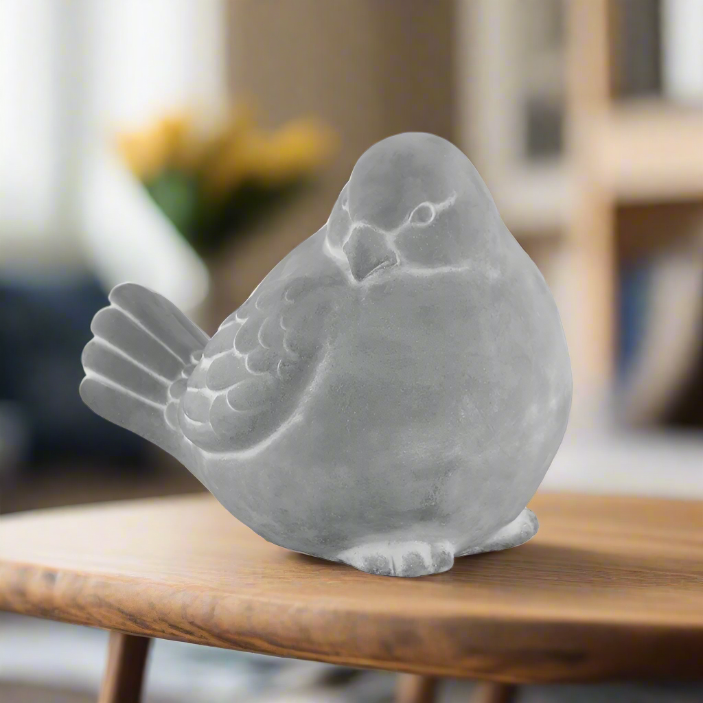 Nevelle Cement Sitting Bird Figurine