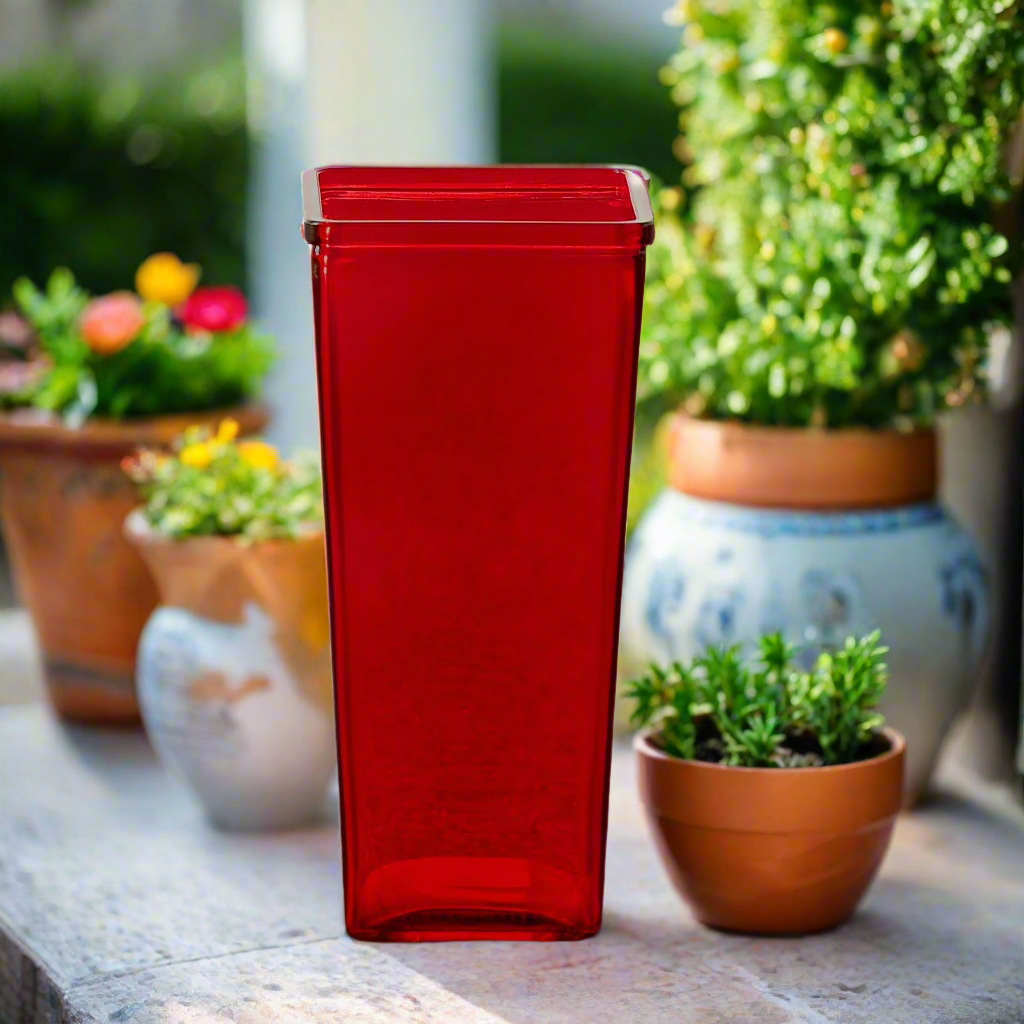 Billie Tapered Square Glass Vase