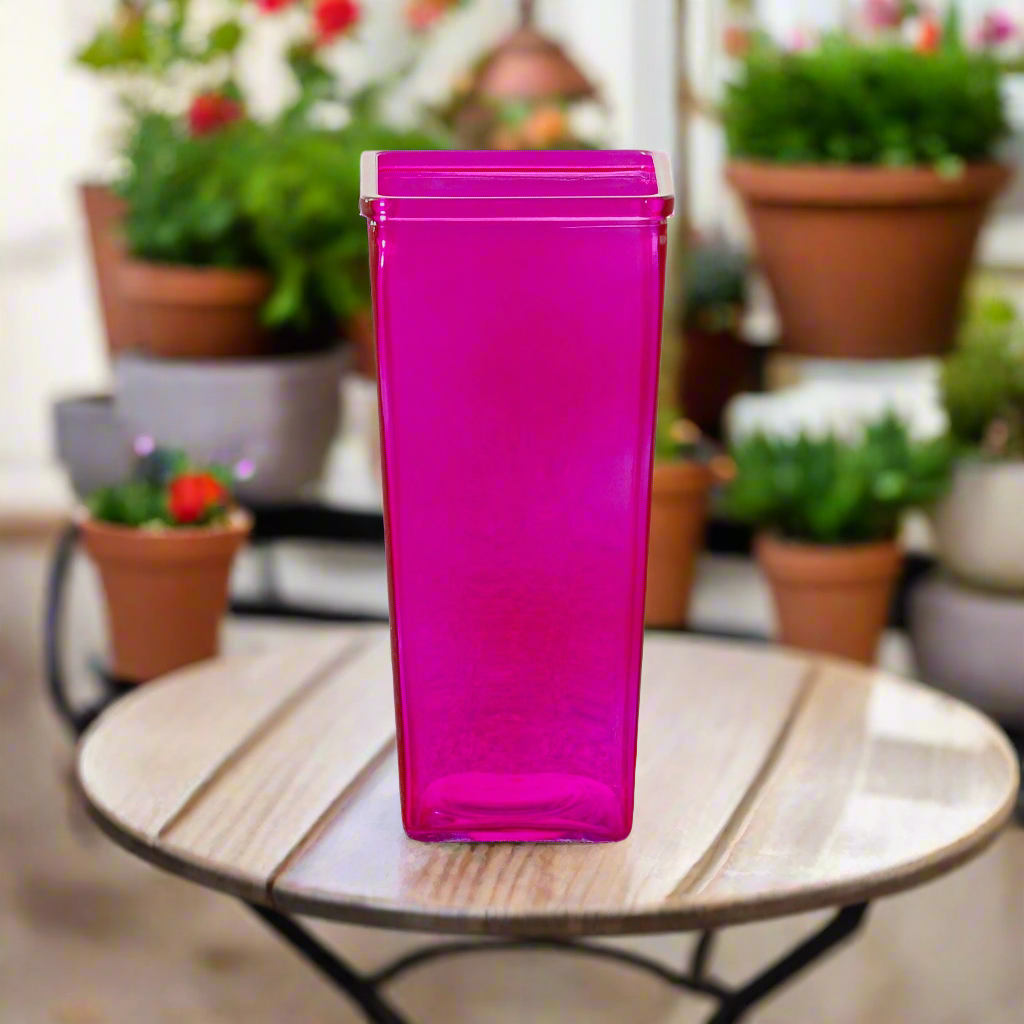 Billie Tapered Square Glass Vase