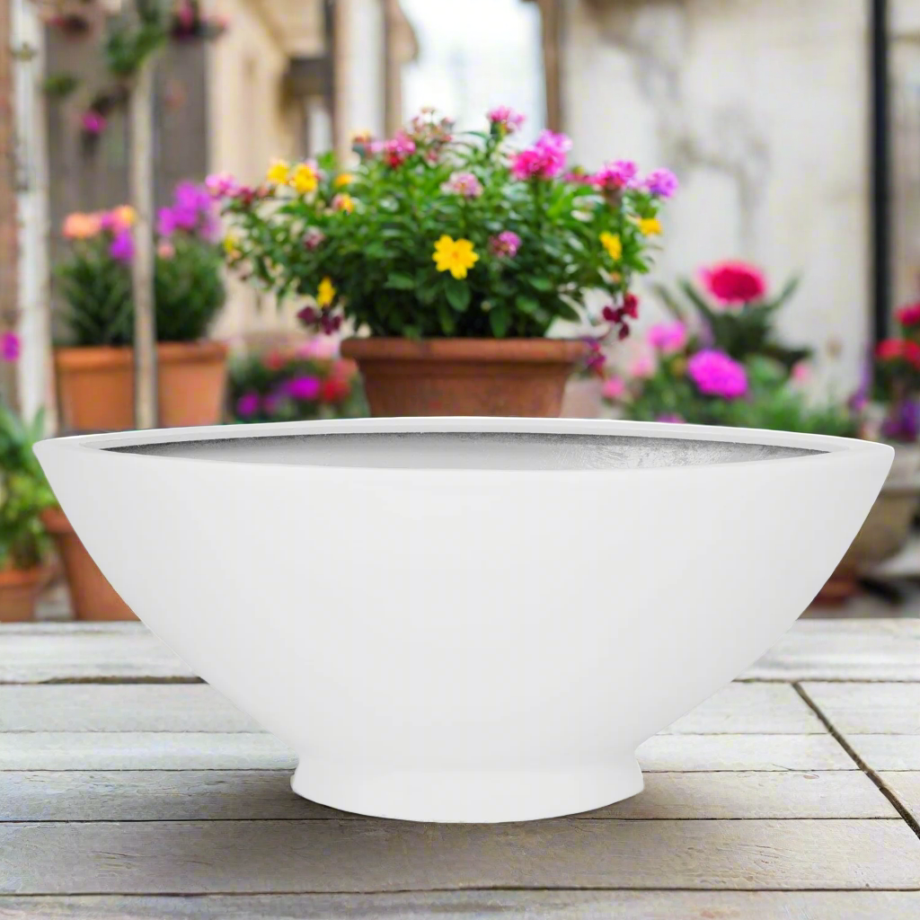 Bianca Polystone Boat Planter