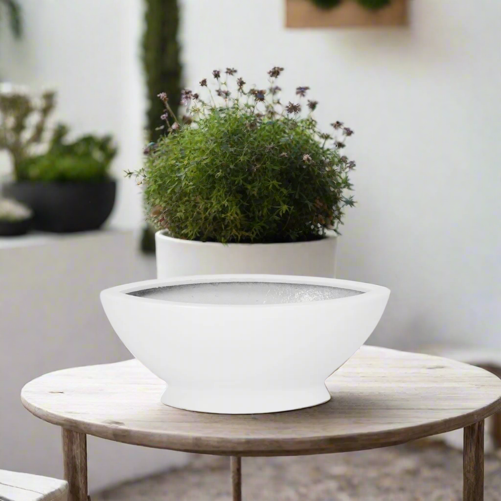 Bianca Polystone Boat Planter