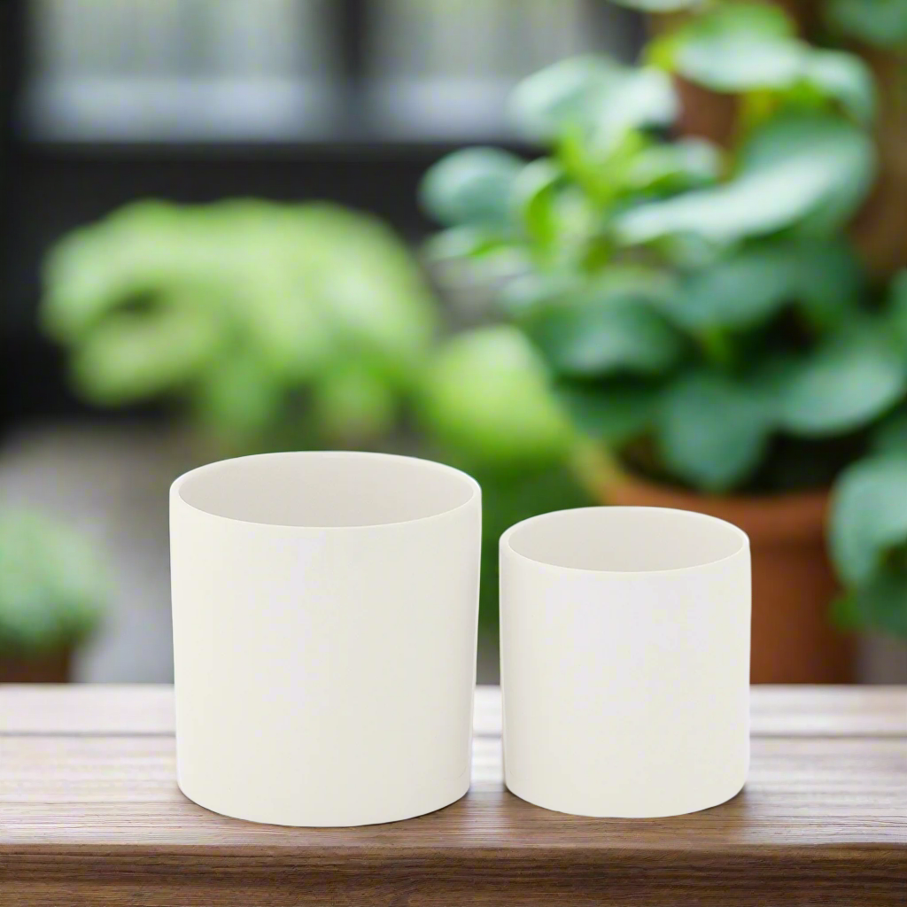 Ollie Ceramic Plain Round Pot (Set of 2)