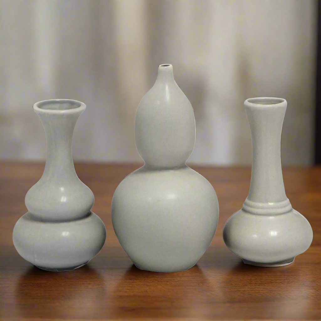 Naelle Ceramic Trumpet Vase Set (Set of 3)