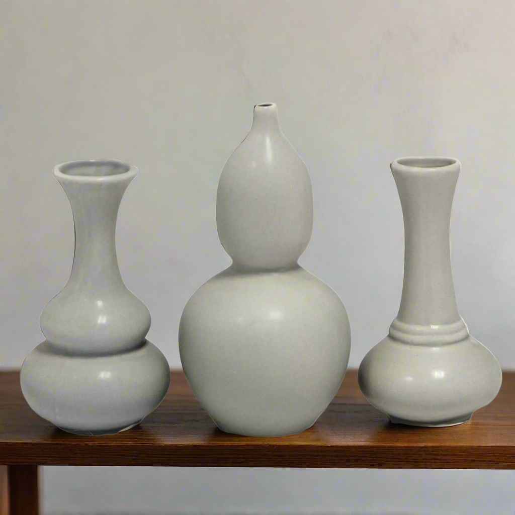Naelle Ceramic Trumpet Vase Set (Set of 3)