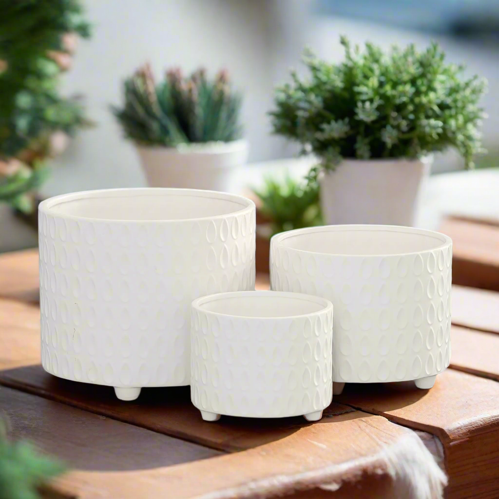 Caelum Ceramic Planter Set (Set of 3)