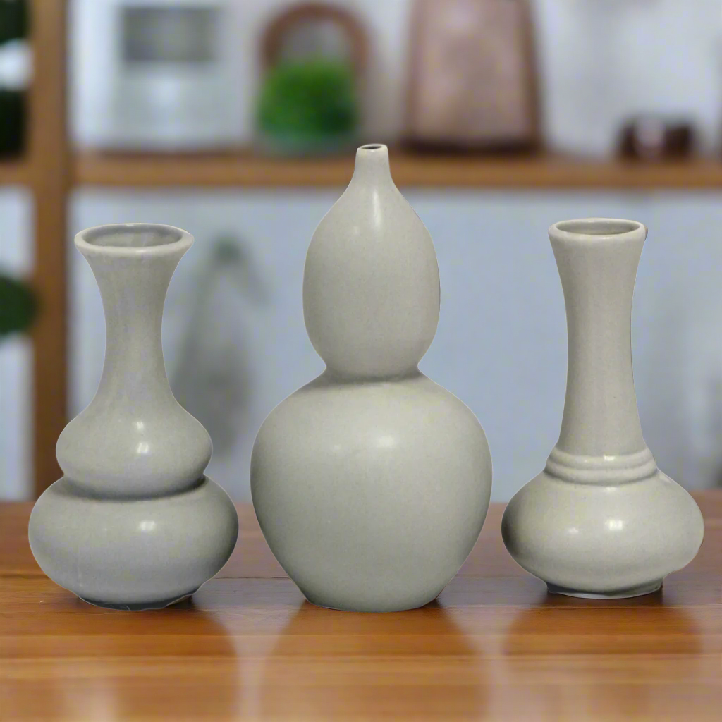 Naelle Ceramic Trumpet Vase Set (Set of 3)