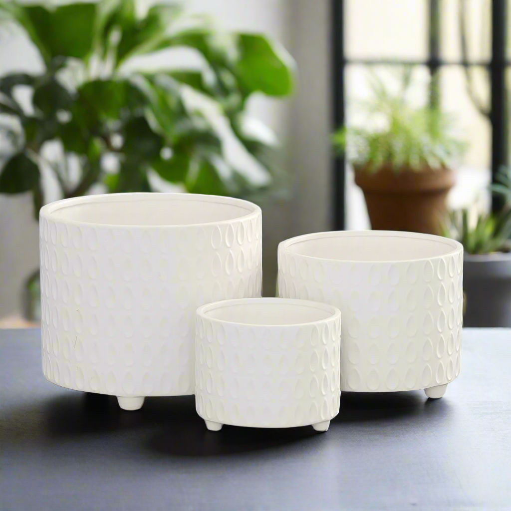 Caelum Ceramic Planter Set (Set of 3)
