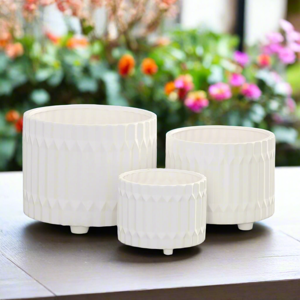 Caelum Ceramic Planter Set (Set of 3)