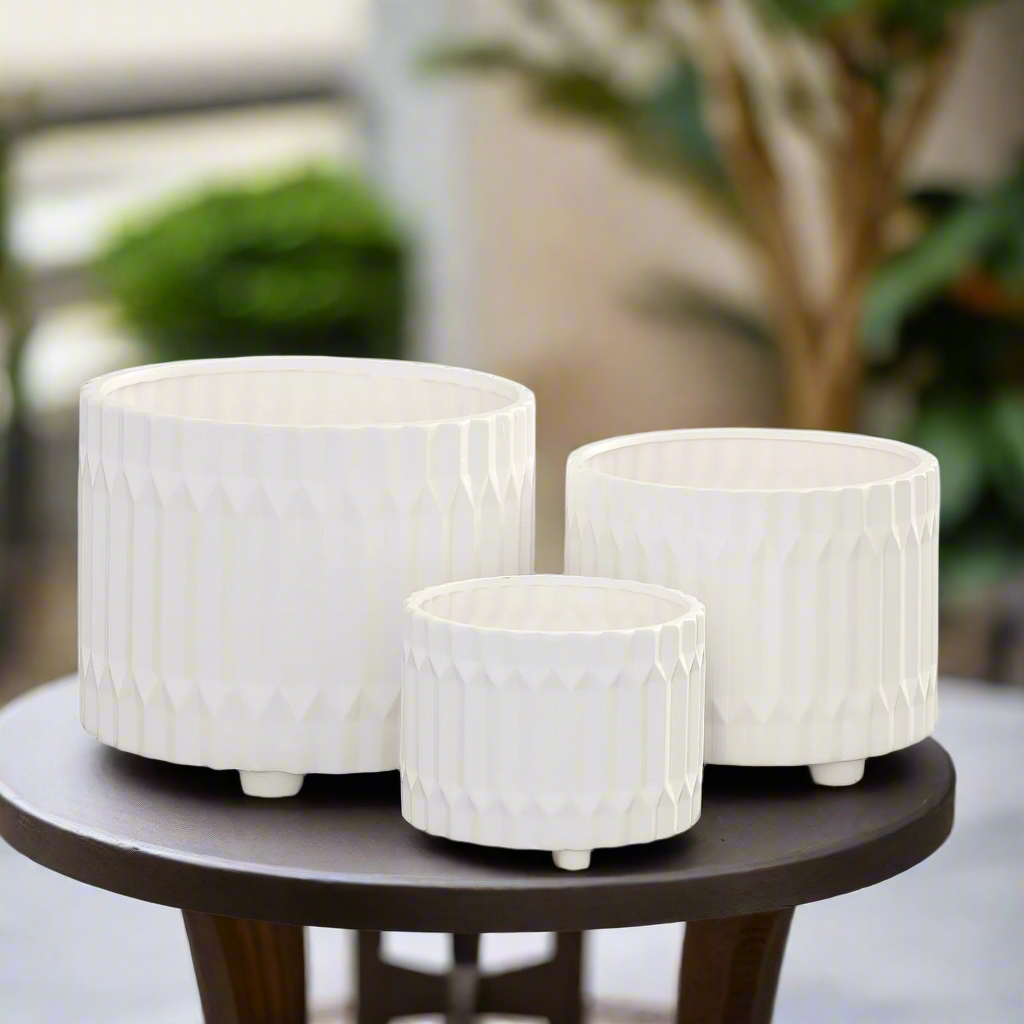Caelum Ceramic Planter Set (Set of 3)